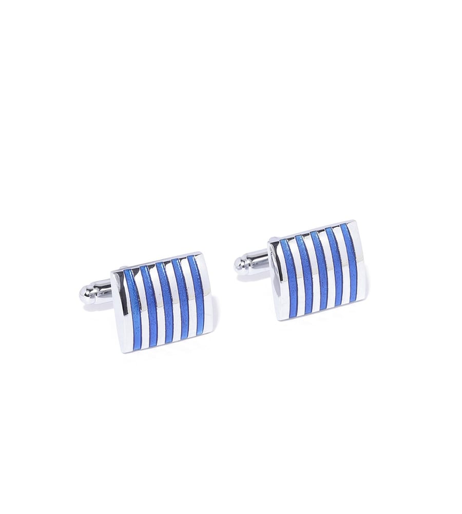 YouBella Jewellery Latest Stylish Elegant Silver Blue Formal Cuff Links Cufflinks Set for Men